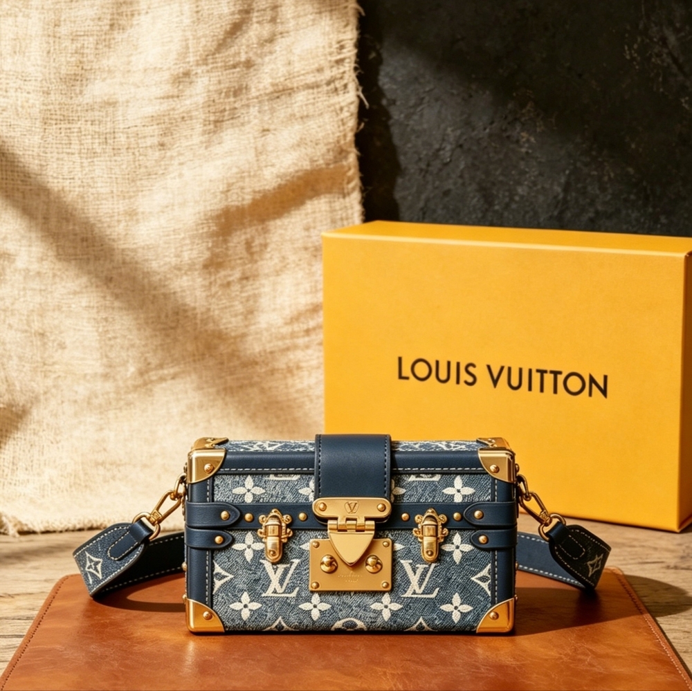 Louis Vuitton Petite Malle Monogram Jacquard Denim